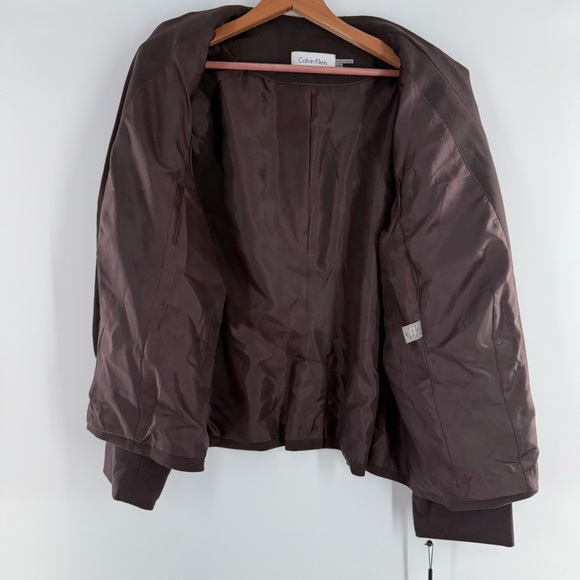Calvin Klein Woman Plus 20W Brown “Otter” Stretch Blazer Jacket - Picture 9 of 12